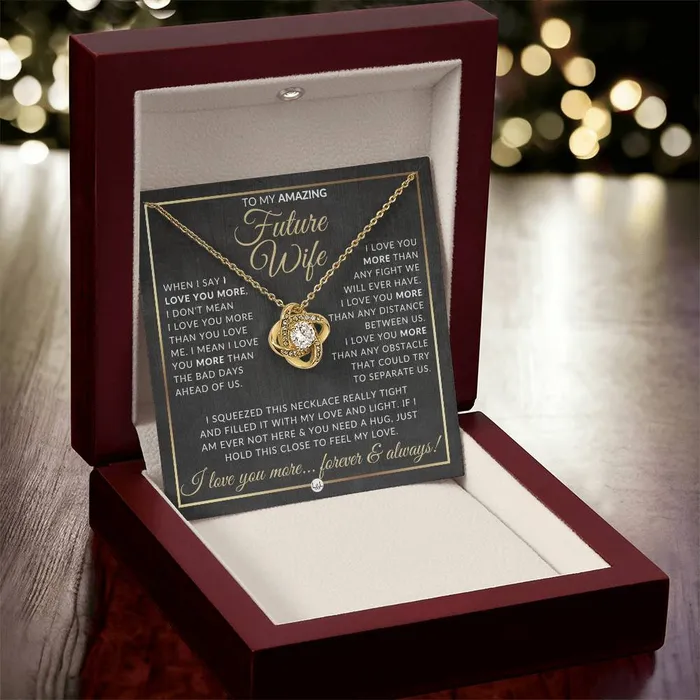 To My Fiance Pendant Necklace Sentimental and Romantic Christmas Gift Valentines Day Birthday or Anniversary Present ShineOn Fulfillment Necklaces