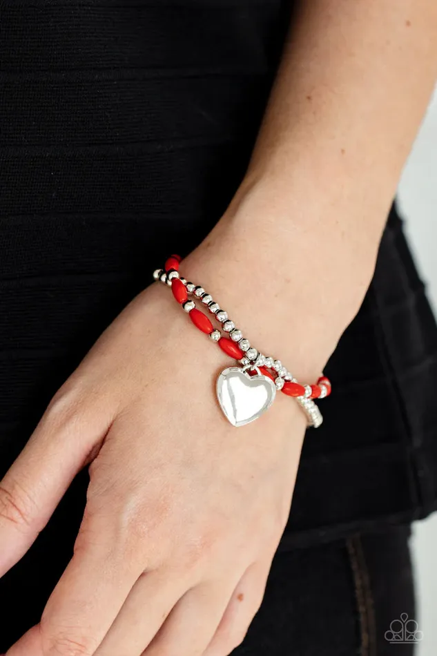 A Finishing Touch Jewelry Paparazzi Candy Gram Red Bracelet Bracelets