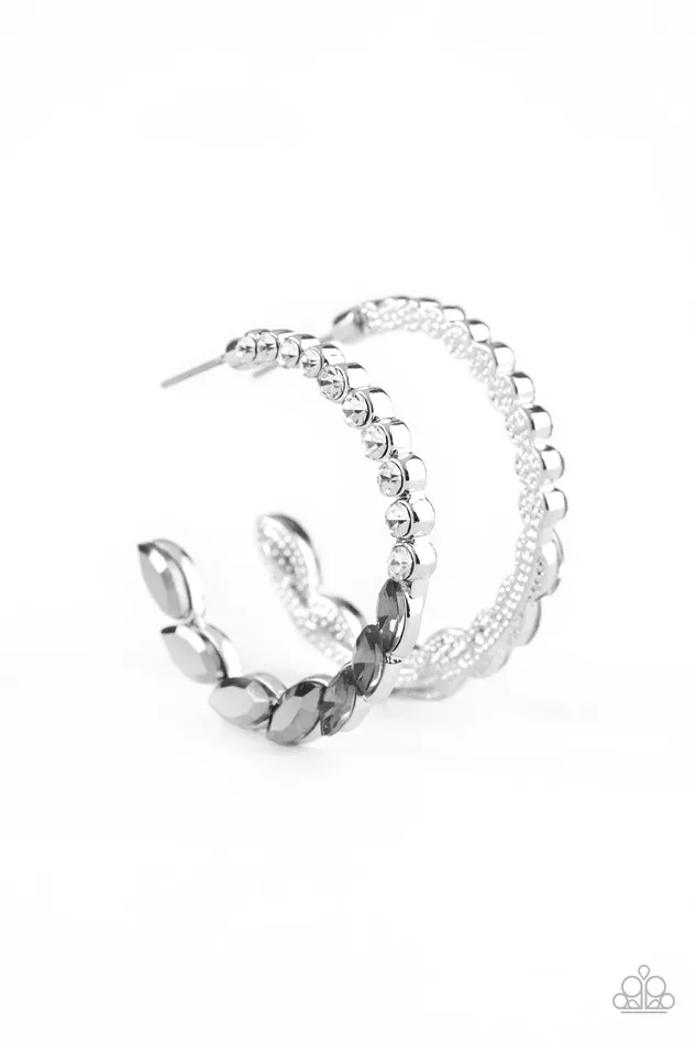 A Finishing Touch Jewelry Paparazzi Prime Time Princess Silver Earrings Earrings
