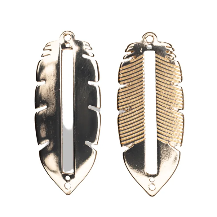 Charm Necklaces Continental Beads 33mm x 135mm Centerline Seed Bead Feather Charm Made of plated zinc Sold individually K154