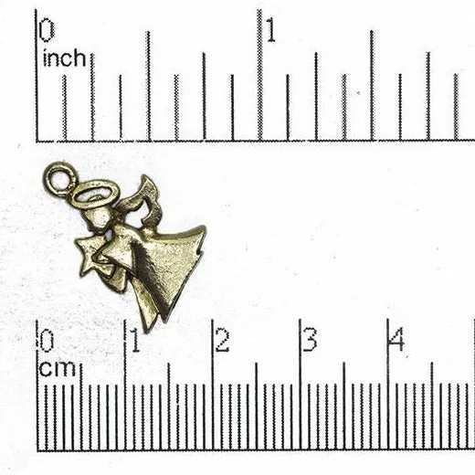 Continental Beads Charm Necklaces 20mm x 15mm Angel with Star Charm Made of Pewter Sold Individually CBS2337