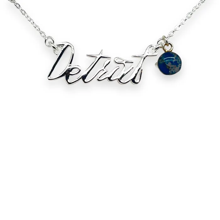 Detroit Graffiti Necklaces Detroit Necklace Silver