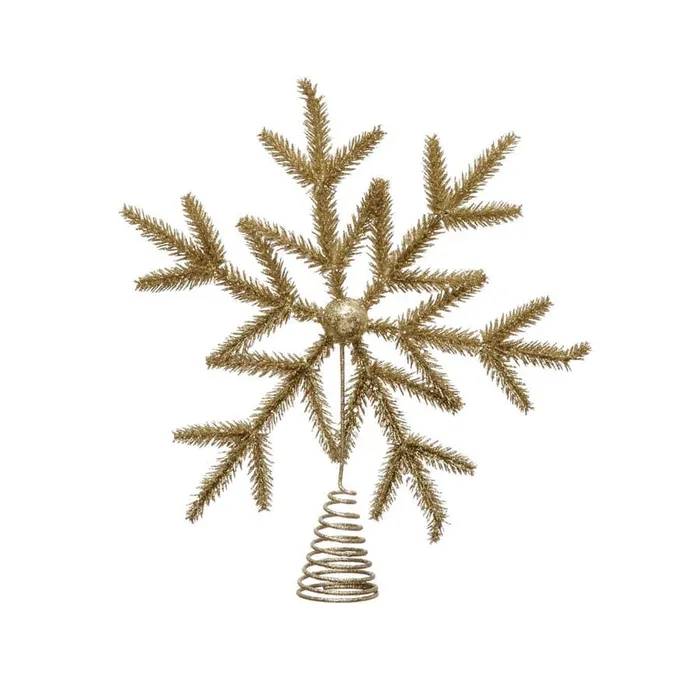 Necklaces Creative Coop Creative Coop Gold Snowflake Tree Topper