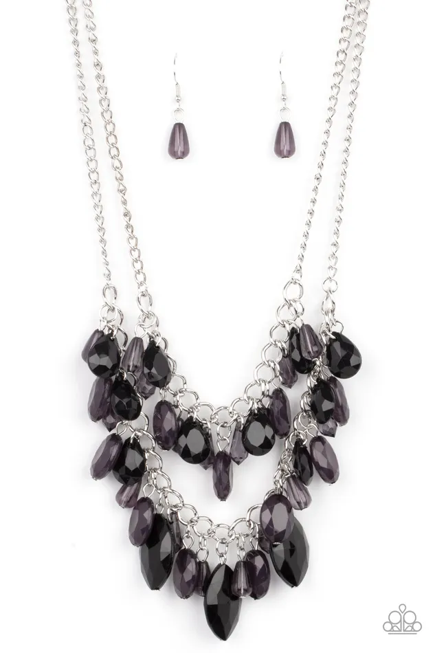 Paparazzi Midsummer Mixer Black Necklace A Finishing Touch Jewelry Necklaces