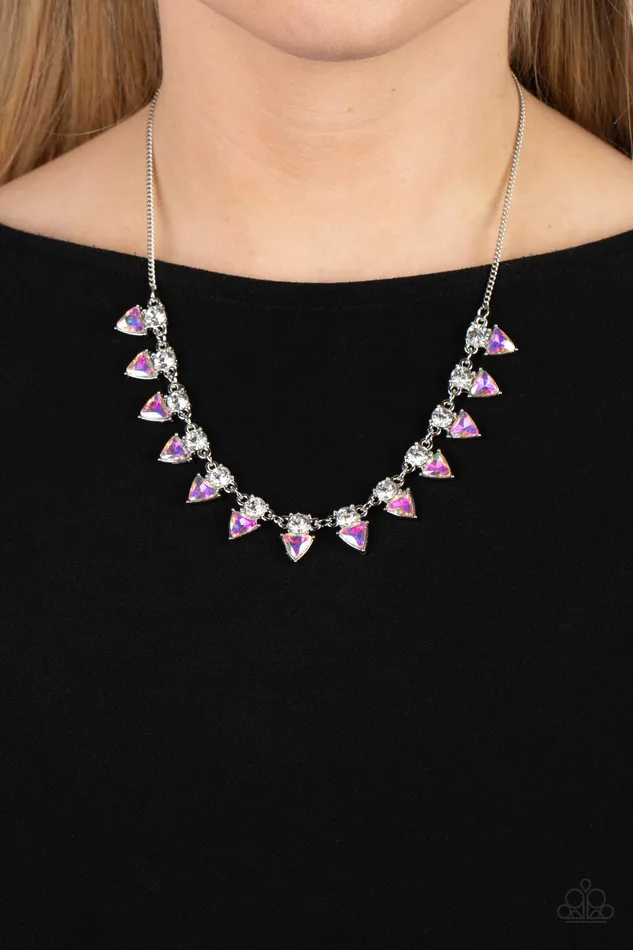 Paparazzi RazorSharp Refinement White Necklace A Finishing Touch Jewelry Necklaces