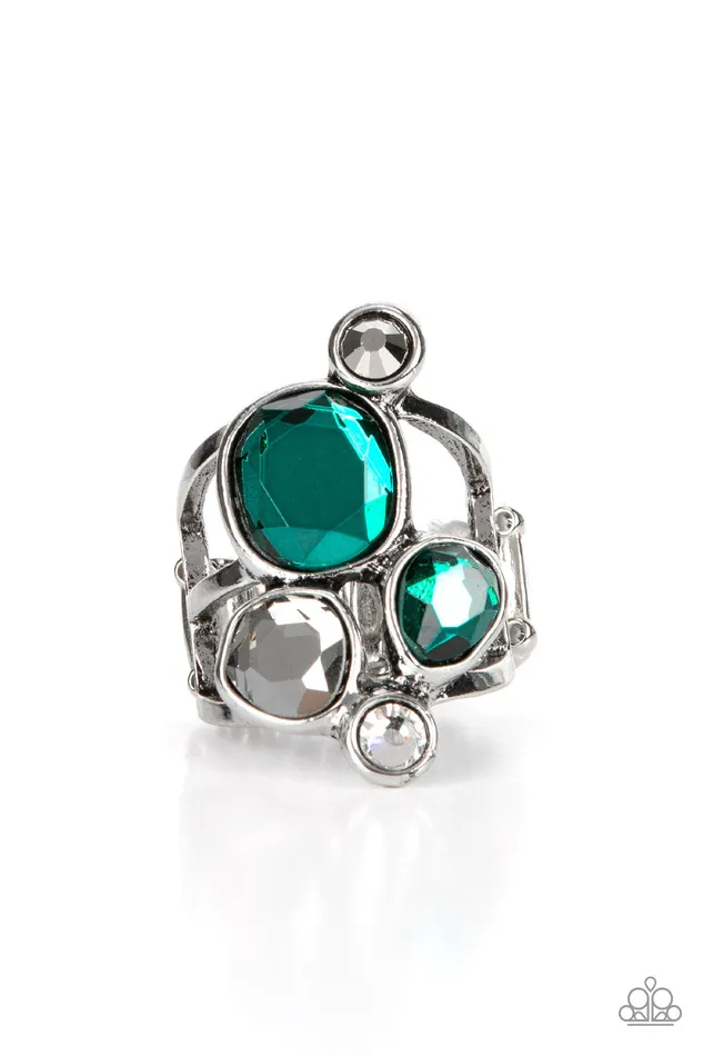Rings A Finishing Touch Jewelry Paparazzi Demandingly Duchess Green Ring