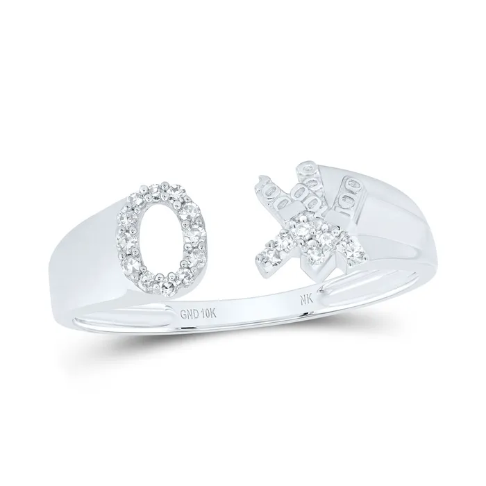 110CtwNat Dia Nk Gift Initial O Ladies Ring 182 grams GND Rings