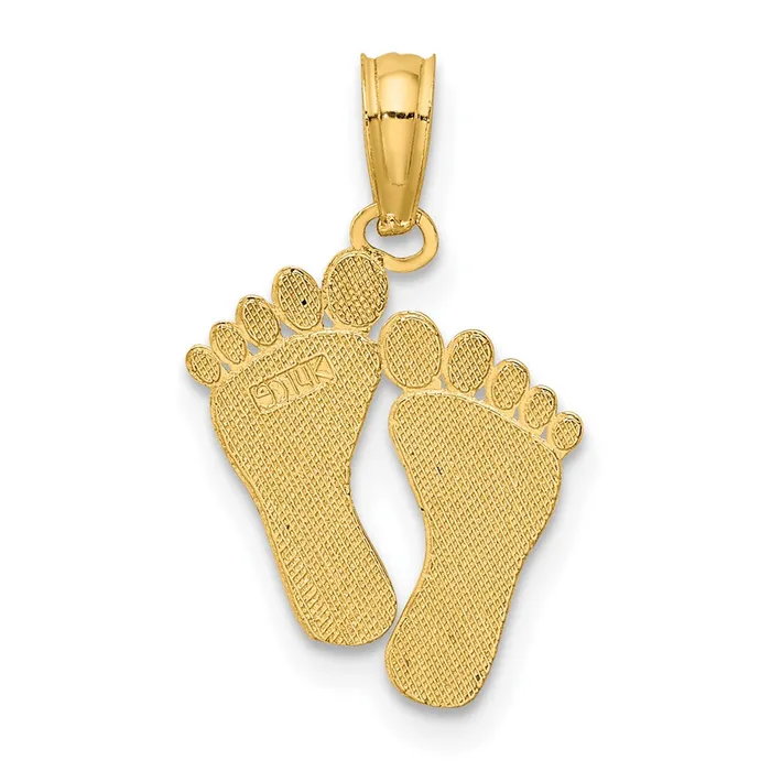 10k Yellow Gold 1246 mm Double Feet Hang Ten Style Charm 082 grams Qgold Charm Necklaces 10k Yellow Gold 1246 mm Double Feet Hang Ten Style Charm 082 grams Qgold Charm Necklaces