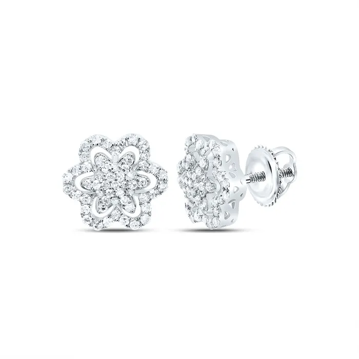 38CtwDia Nk Fashion Flower Earring GND Earrings