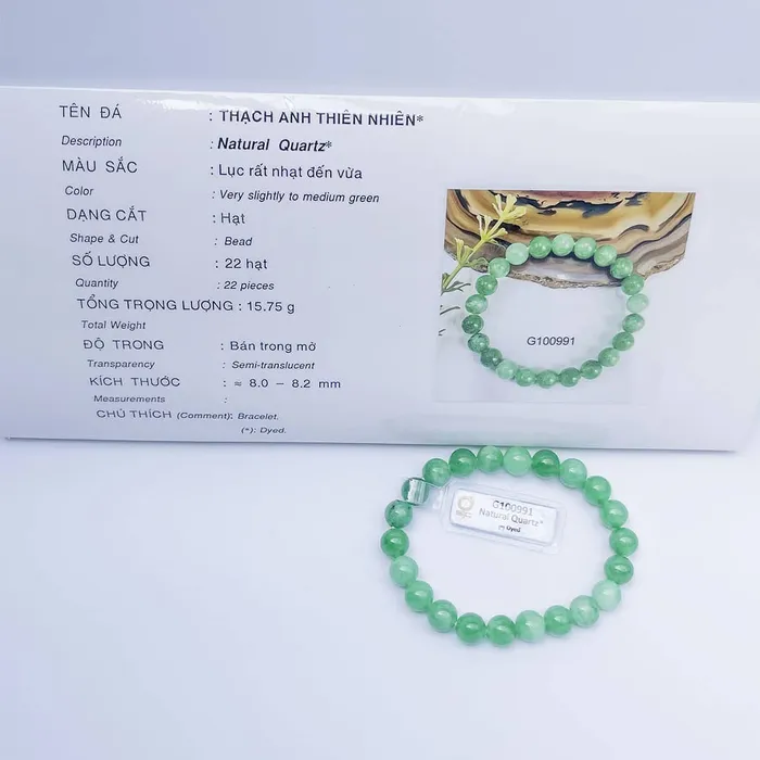 AME Jewellery Bracelets Feng Shui Green Quartz Bead Bracelet G100991