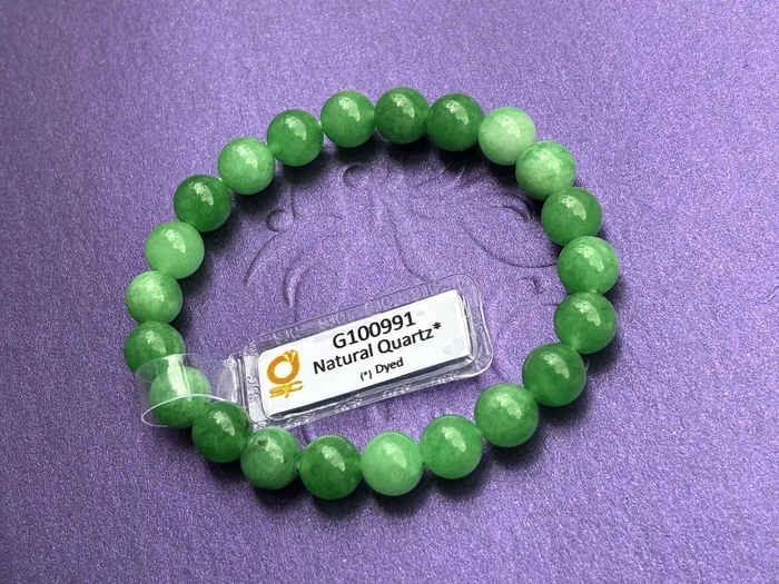 AME Jewellery Bracelets Feng Shui Green Quartz Bead Bracelet G100991
