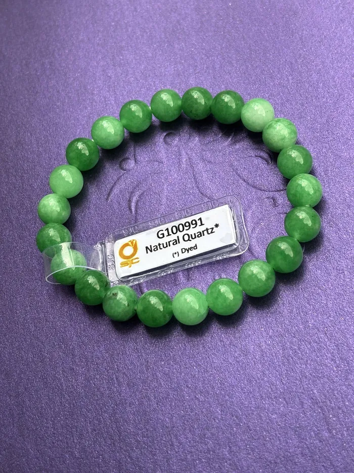 AME Jewellery Bracelets Feng Shui Green Quartz Bead Bracelet G100991