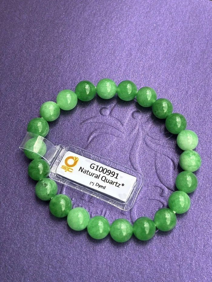 AME Jewellery Bracelets Feng Shui Green Quartz Bead Bracelet G100991