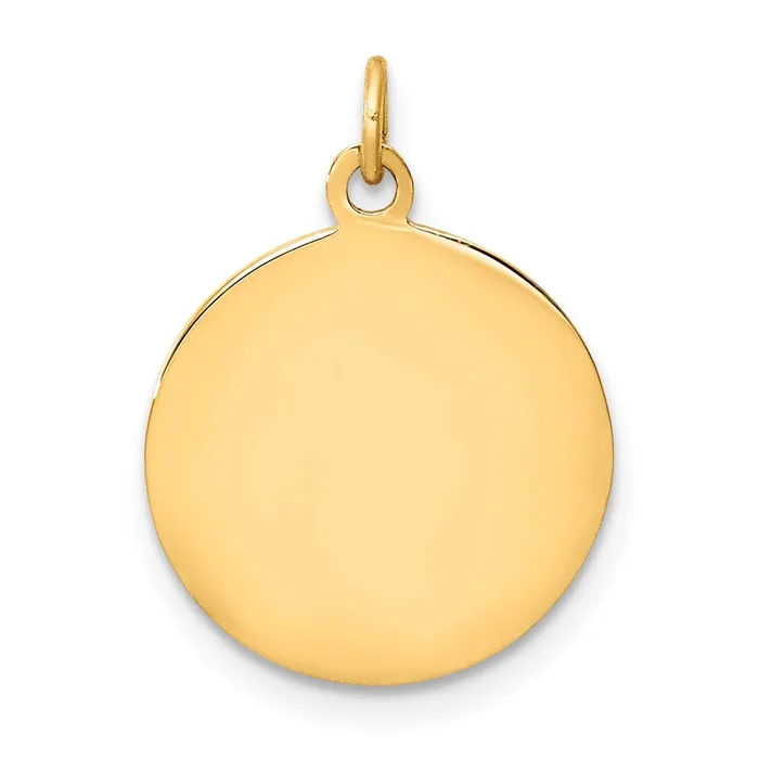 Charm Necklaces 14k Yellow Gold 15 mm Saint Luke Medal Charm 119 grams Qgold