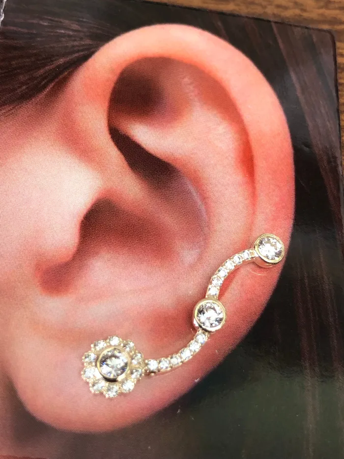 Earrings Johnny jeweler stcroix Solid 10 k gold ear cuff earrings for both sides 