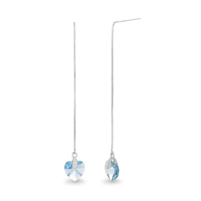 Earrings Noblepack CA Xsilver Crystal Threader Earring