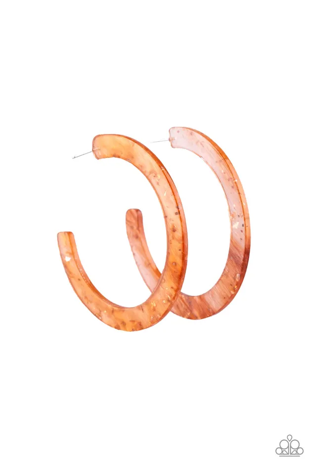 Earrings Paparazzi Accessories HAUTE Tamale Copper Acrylic Hoop Earrings Paparazzi Earrings Paparazzi Accessories HAUTE Tamale Copper Acrylic Hoop Earrings Paparazzi