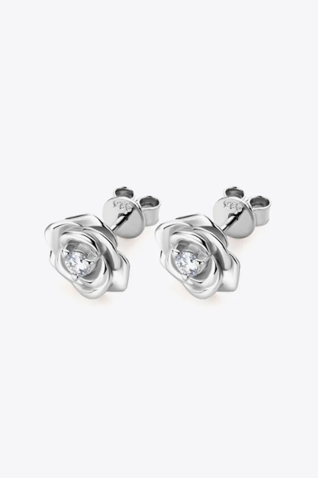 Earrings Trendsi Moissanite Flower 925 Sterling Silver Earrings