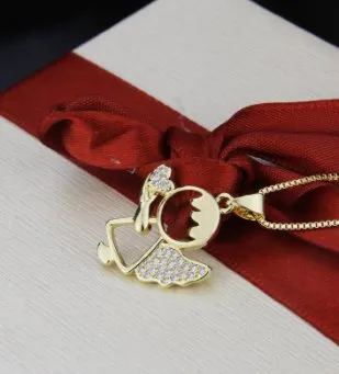 Necklaces BRAZIL GoldPlated Angel Pendant Necklace 18inch