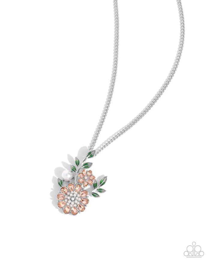 Necklaces Complete Look Set of 2 Botanical Bunch Necklace and Budding Bling Ring Paparazzi Paparazzi Accessories