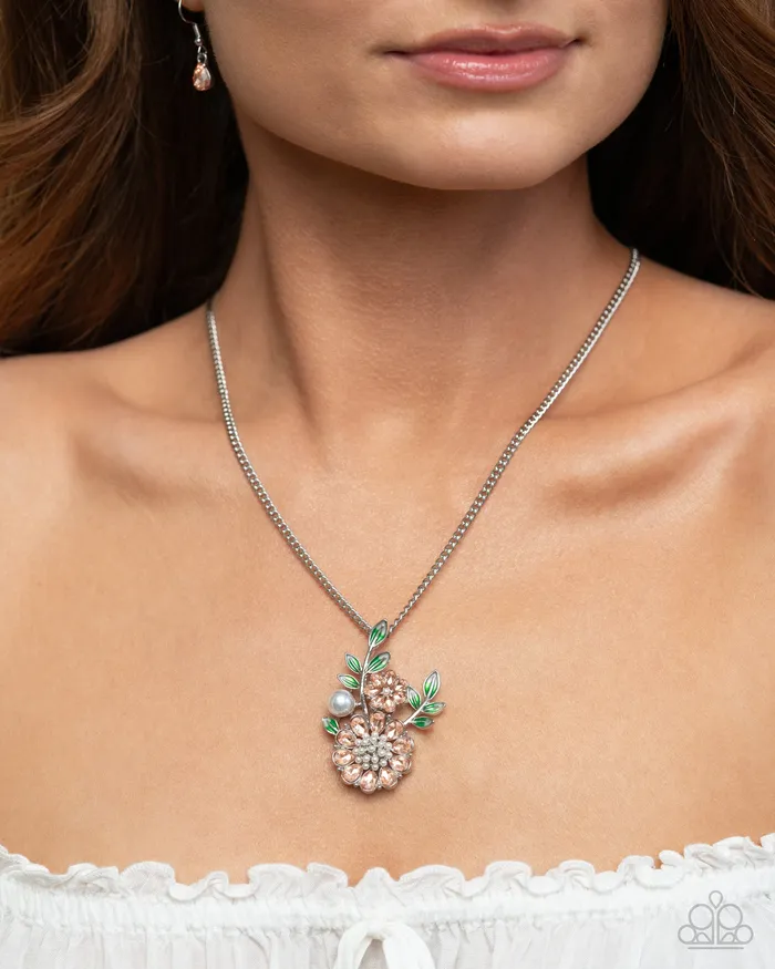 Necklaces Complete Look Set of 2 Botanical Bunch Necklace and Budding Bling Ring Paparazzi Paparazzi Accessories