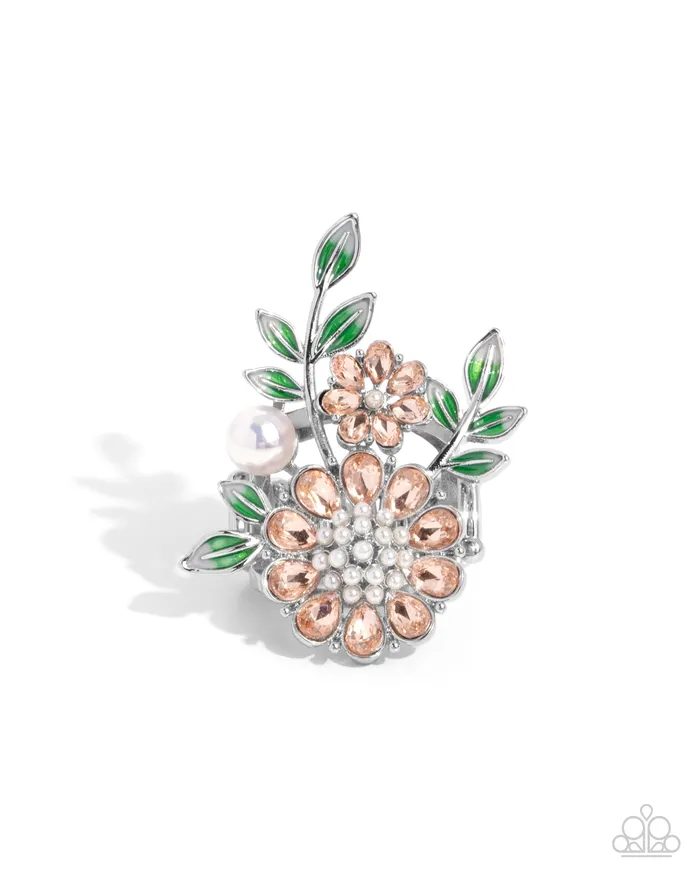 Necklaces Complete Look Set of 2 Botanical Bunch Necklace and Budding Bling Ring Paparazzi Paparazzi Accessories