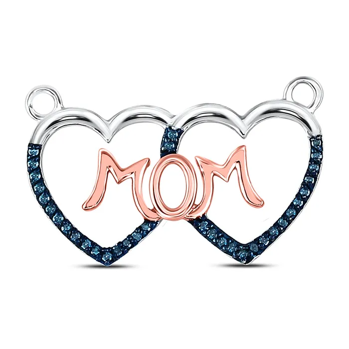 Necklaces GND 10Kt White Gold 18CtwDia Mom Heart Necklace 143 grams