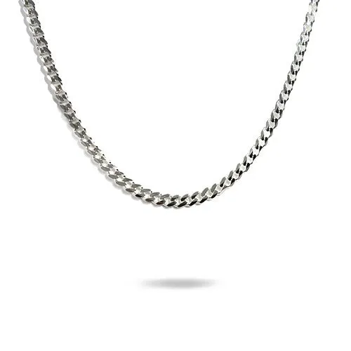 Necklaces Penwarden Fine Jewellery 55MM CURB NECKLACE IN STERLING SILVER