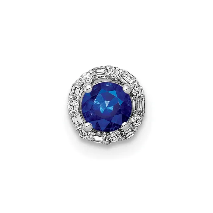 Necklaces Qgold 14k White Gold 120ct Diamond and Sapphire Circle Halo Chain Slide 035 grams Necklaces Qgold 14k White Gold 120ct Diamond and Sapphire Circle Halo Chain Slide 035 grams