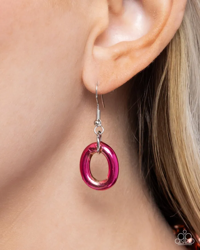 Nuanced Nightlife Pink Metallic Ombre Link Short Necklace Paparazzi Paparazzi Accessories Necklaces