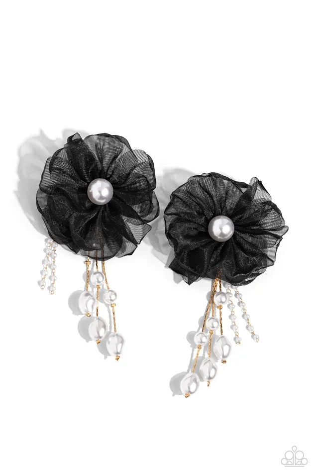Paparazzi Accessories Earrings Dripping In Decadence Gold Black Floral Petal White Pearl Post Earring Paparazzi Paparazzi Accessories Earrings Dripping In Decadence Gold Black Floral Petal White Pearl Post Earring Paparazzi
