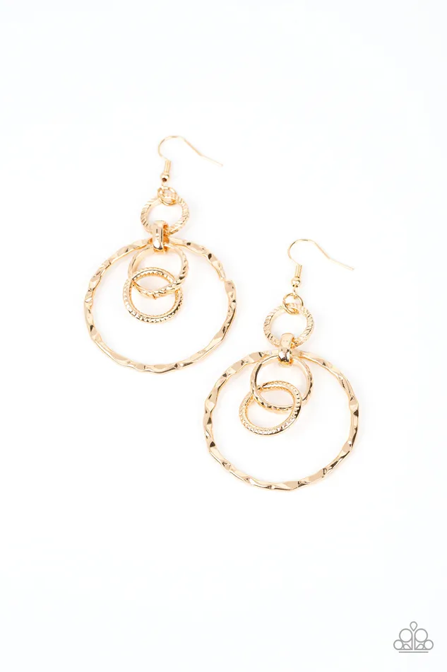 Paparazzi Accessories Earrings Twisted Temptation Gold Circle Earrings Paparazzi Paparazzi Accessories Earrings Twisted Temptation Gold Circle Earrings Paparazzi
