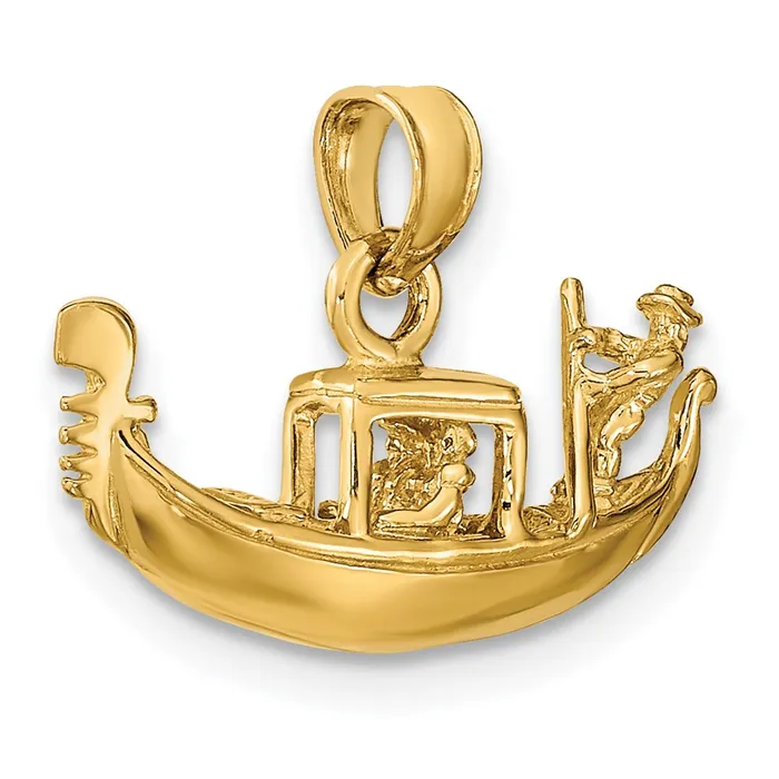 PreStyled Sets Qgold 14k Yellow Gold 20 mm Solid Polished 3D Gondola Pendant 211 grams PreStyled Sets Qgold 14k Yellow Gold 20 mm Solid Polished 3D Gondola Pendant 211 grams
