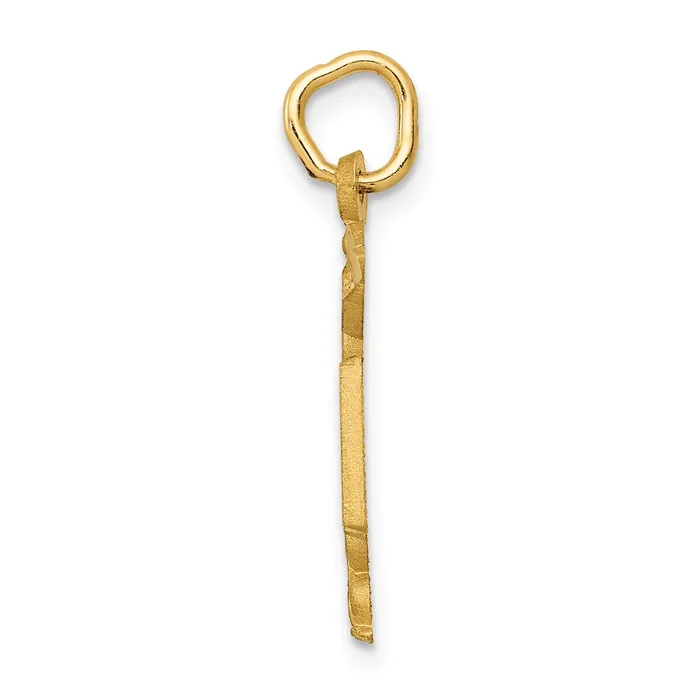 Qgold Charm Necklaces 14k Yellow Gold 15 mm RN Nurse Charm 104 grams Qgold Charm Necklaces 14k Yellow Gold 15 mm RN Nurse Charm 104 grams