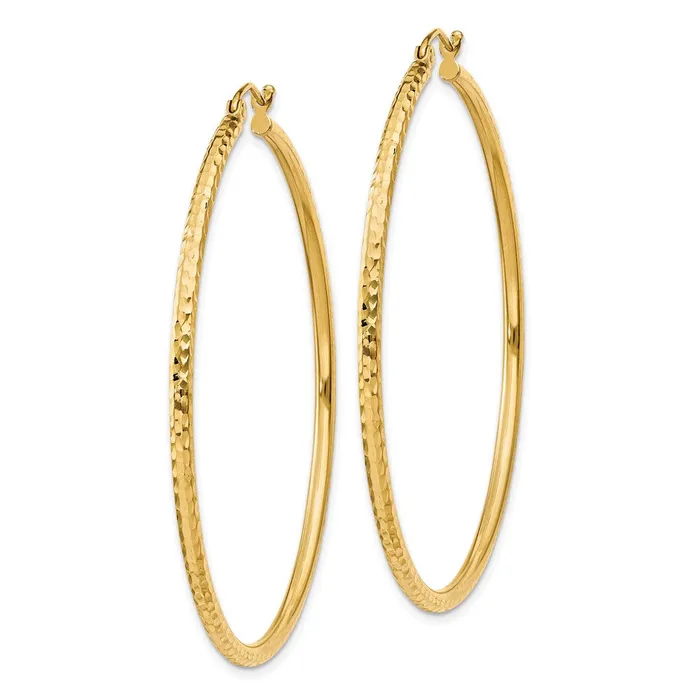 Qgold Earrings 10k Yellow Gold 2 mm Round Tube Hoop Earrings 212 grams Qgold Earrings 10k Yellow Gold 2 mm Round Tube Hoop Earrings 212 grams