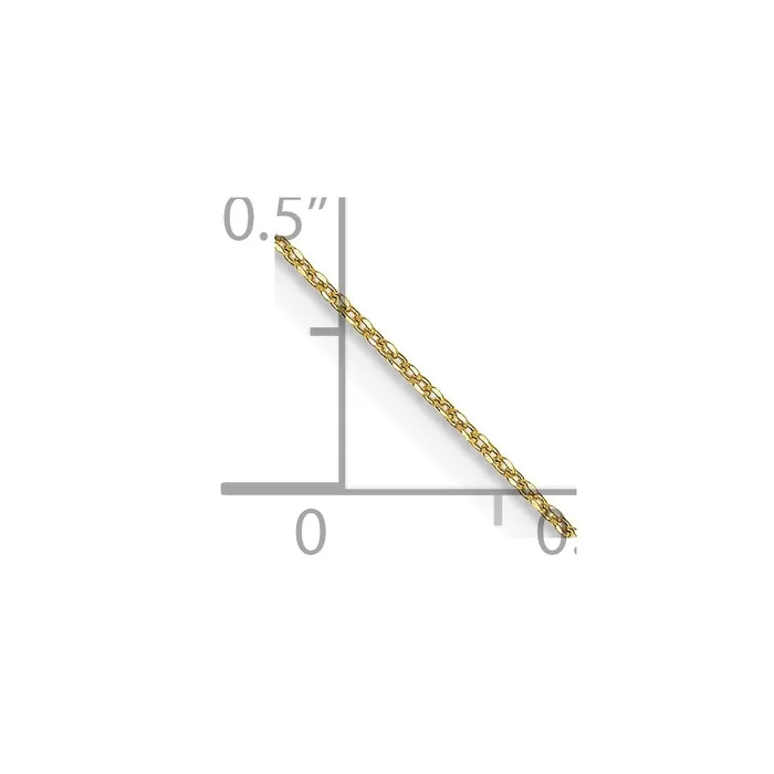 Rings 10k Yellow Gold 06 mm DC Round Open Link Cable Chain 05 grams Qgold