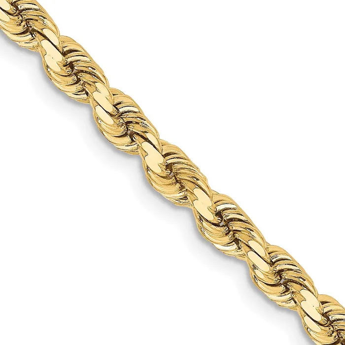 Rings 10k Yellow Gold 375 mm Diamondcut Rope Chain 1494 grams Qgold