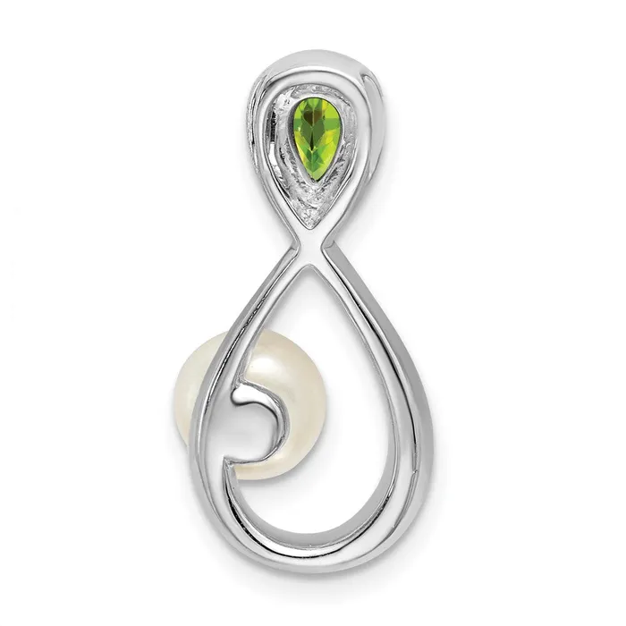 Rings 14k White Gold PeridotFWC PearlDiamond Infinity Chain Slide 235 grams Qgold Rings 14k White Gold PeridotFWC PearlDiamond Infinity Chain Slide 235 grams Qgold