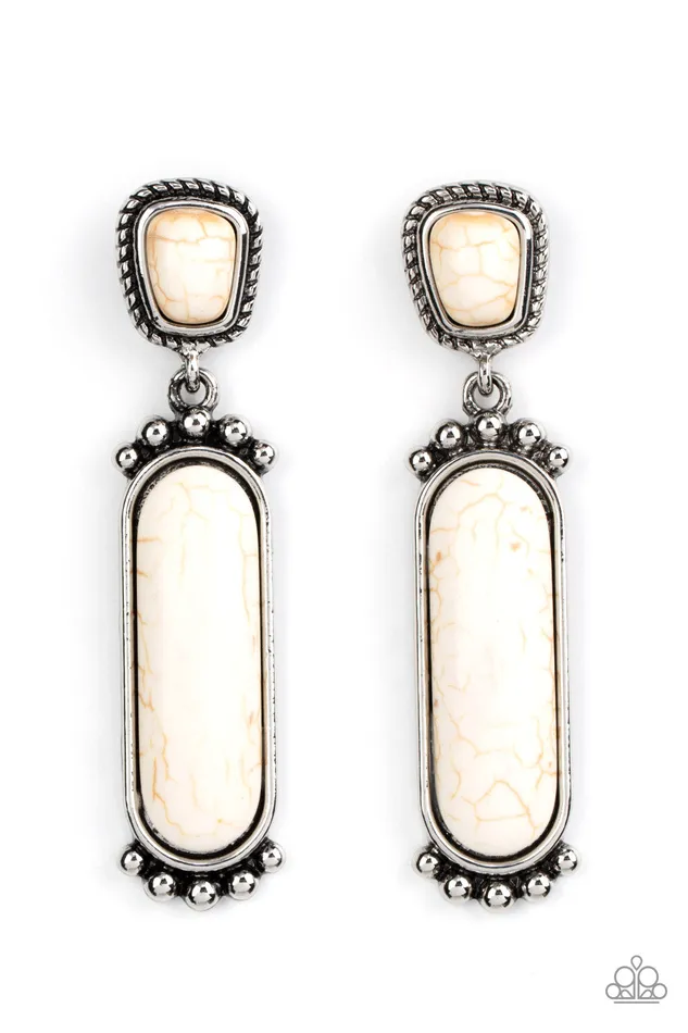Southern Charm White Stone Silver Post Earrings Paparazzi Paparazzi Accessories Earrings Southern Charm White Stone Silver Post Earrings Paparazzi Paparazzi Accessories Earrings