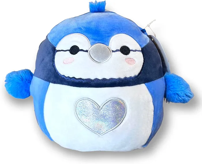 Squishmallows Babs the Penguin with Silver Heart on Belly 8 2023 Valentines Collection Stuffed Plush walkoffamesports Necklaces