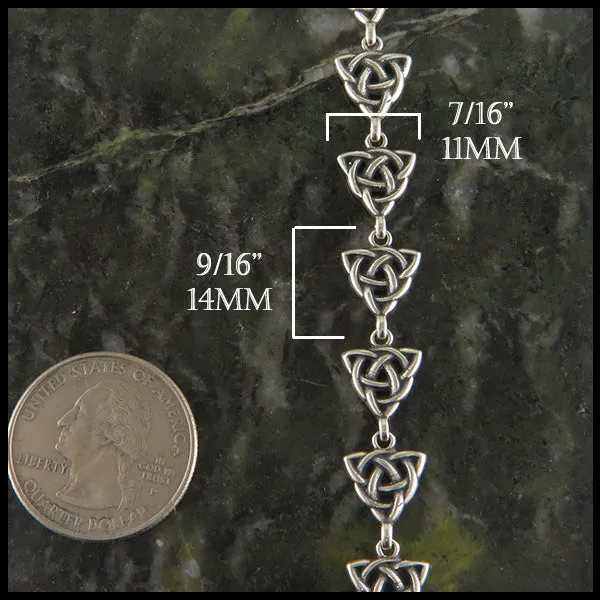 Walker Metalsmiths Celtic Jewelry Bracelets Celtic Open Trinity Knot Bracelet in Gold or Silver